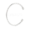 Non-Tarnish 304 Stainless Steel Cuff Bangles BJEW-K222-01P-1