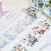 2Rolls 2 Colors Flower Pattern Planner Stickers PET Adhesive Tape DIY-CN0001-42A-5