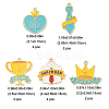10Pcs 5 Styles Father's Day Alloy Enamel Pendants ENAM-FP0002-18-6