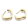 304 Stainless Steel Huggie Hoop Earrings STAS-R115-24G-2