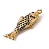 304 Stainless Steel Enamel Fish Connector Charms STAS-B128-54G-01-2