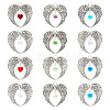 12Pcs 12 Colors Tibetan Style Alloy Big Pendants FIND-TA0004-24-1
