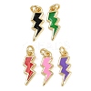Brass Enamel Charms KK-L240-28G-1