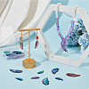 5 Sets 5 Colors Epoxy Resin Wing Pendants FIND-SC0014-12-3