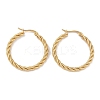 PVD Vacuum Plating 201 Stainless Steel Twist Hoop Earrings EJEW-I309-57B-G-1