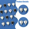 18Pcs 3 Colors Alloy Glass Links/Connectors GLAA-FS0001-95-3