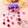 40Pcs 4 Colors Opaque Acrylic Beads MACR-TA0002-97B-7