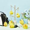 Cute Water Mink Mini Fur Chicken Pendant Bag Keychain KEYC-WH0018-77-5
