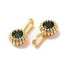Brass with Glass Charms KK-G465-51G-02-2