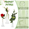3Pcs 3 Styles Glass Vase DJEW-PH0001-47-4