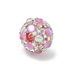 Sparkling Acrylic Encrusted Round Beads CLAY-NH0003-03S-01-2