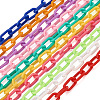 Yilisi 40 Strands 10 Colors Handmade Opaque Acrylic Paperclip Chains KY-YS0001-04-8