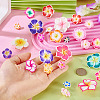 50Pcs 5 Styles Handmade Polymer Clay 3D Flower Plumeria Beads CLAY-TA0001-68-7