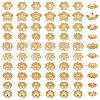 80Pcs 10 Styles Flower Brass Bead Caps KK-ME0001-79-1