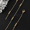 PVD Vacuum Plating 304 Stainless Steel Cable Chain Necklaces NJEW-I248-17G-4