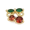 Brass Pave Green and Red Cubic Zirconia Links LS-KK-D409-18G-1