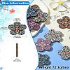 30Pcs 5 Colors Printed Natural Basswood Pendants WOOD-CJ0001-86-9
