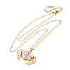 304 Stainless Steel Polymer Clay Crystal Rhinestones Openable Pendant Necklaces for Women NJEW-Z065-09G-4