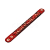 Faux Suede Snap Cord Bracelet BJEW-F428-13-1