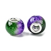 Two Tone Glass European Beads GPDL-K003-01G-2