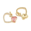 Brass Micro Pave Cubic Zirconia Pendants KK-B150-03G-03-2