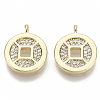 Brass Micro Pave Cubic Zirconia Charms KK-N232-69-NF-1
