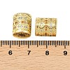 Soccer Seasons Brass Micro Pave Cubic Zirconia European Beads KK-D109-09C-G-3