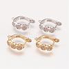 Brass Micro Pave Grade AAA Cubic Zirconia Ice Pick Pinch Bails ZIRC-P059-03-NR-1