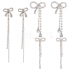 3 Pairs 3 Style Rhinestone Bowknot Stud Earrings EJEW-AN0004-91-1