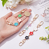 6Pcs 3 Style Flower Plastic Enamel Link Bag Strap Extenders FIND-WR0006-37-3