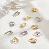 12Pcs 2 Colors Brass Clip-on Earring Converters Findings KK-LP0002-09-1