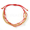 Adjustable Brass Round Beads Multi-starnd Bracelets XW4169-2-6