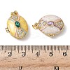 Brass Enamel Locket Pendants KK-F923-01G-4