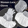 Polyester Bride's Lace Gloves AJEW-WH20120-23F-5