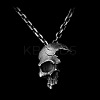 Gothic Broken Half Skull Zinc Alloy Pendant Necklaces for Men FS-WGAA9E3-02-1