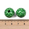Christmas Printed Schima Wood European Beads WOOD-I015-01O-3