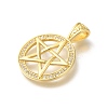Rack Plating Brass with Cubic Zirconia Pendants KK-Z086-58G-2