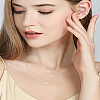 1Pc Brass Pave Clear Cubic Zirconia Rectangle Pendant Necklaces NJEW-LP0009-48-1