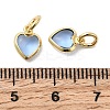 Brass Pave Cubic Zirconia Pendants KK-Z137-21G-07-3