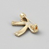 Bowknot Shape Alloy Rhinestone Brooches for Backpack Clothes JEWB-WH0045-14B-G-2