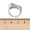 Brass Micro Pave Cubic Zirconia Adjustable Cuff Rings RJEW-C140-01P-5