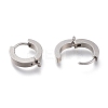 Tarnish Resistant 304 Stainless Steel Huggie Hoop Earrings Findings STAS-I167-01A-P-3