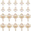 20Pcs 2 Style Rack Plating Brass Micro Pave Clear Cubic Zirconia Pendants KK-FH0004-22-1