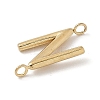 304 Stainless Steel Letter Connector Charms STAS-M108-01G-14-2