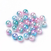 Rainbow Acrylic Imitation Pearl Beads OACR-R065-10mm-A05-1