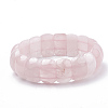 Natural Rose Quartz Beaded Stretch Bracelets BJEW-S137-21-1