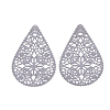 430 Stainless Steel Filigree Pendants X-STAS-S108-15A-2