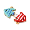 304 Stainless Steel Enamel Charms STAS-Q363-14F-G-2