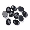 Natural Dyed & Heated Black Agate Cabochons G-G760-A10-1