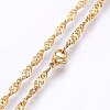 304 Stainless Steel Singapore Chain Necklaces X-MAK-L015-25G-1
